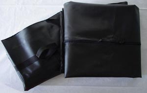 ADI Medical Black Disaster Bag, Curved Zipper with 6 Handles, 36" x 90"