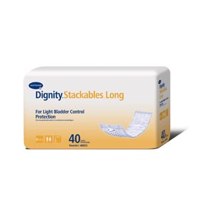 Dignity® Stackables® Long Pad, For Light Protection, 3½" x 15", White, 40/bg, 4 bg/cs