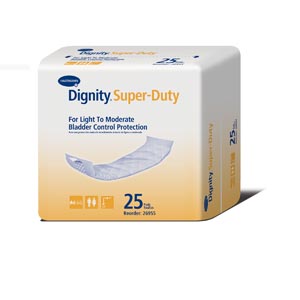 Dignity® Super-Duty Pad, For Light to Moderate Protection, 4" x 12", White, 25/bg, 8 bg/cs