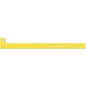 Wristband, Adult/ Pediatric, L Shape Tri-Laminate, Custom Printed, Yellow, 500/bx
