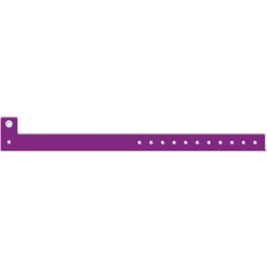 Wristband, Adult/ Pediatric, L Shape Tri-Laminate, Custom Printed, Purple, 500/bx