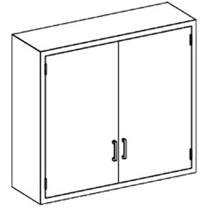 Wall Cabinet 35"W x 30"H x 13"D, (2) Stainless Steel Adjustable Shelves, Hinge Solid Door