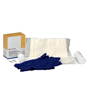 Hema-Seal Trauma Dressing, 8"x10", (2) Nitrile Gloves
