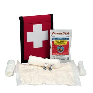 Climber's Bloodstopper, w/ WoundSeal Kit, Fabric Pouch