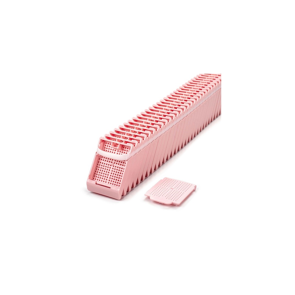 Histosette® II, Lid Only Cassettes for Label Machine, Biopsy, Pink, (base sold separately)