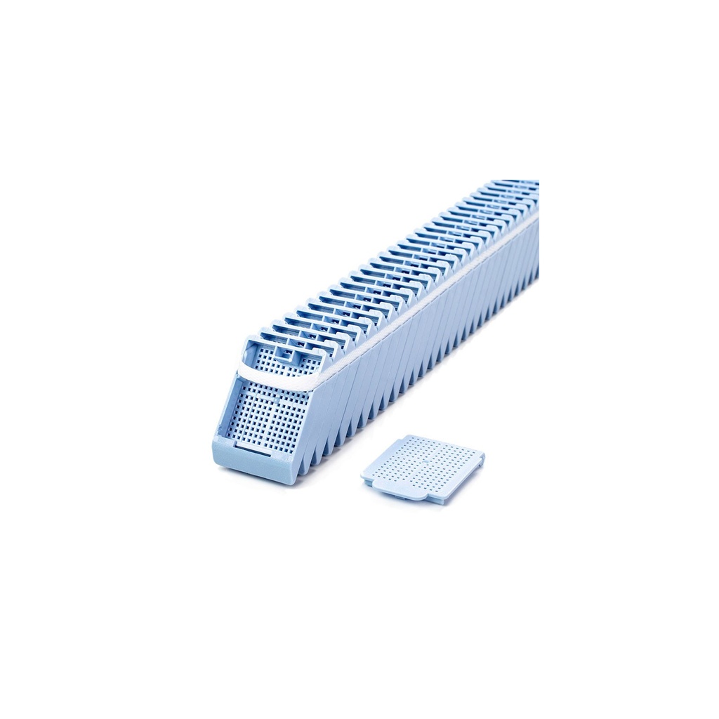 Histosette® II, Lid Only Cassettes for Label Machine, Biopsy, Blue, (base sold separately)