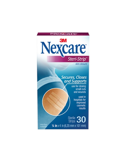Nexcare Steri-Strip Wound Closure, 1/4" x 4", 30 ct, 12/cs