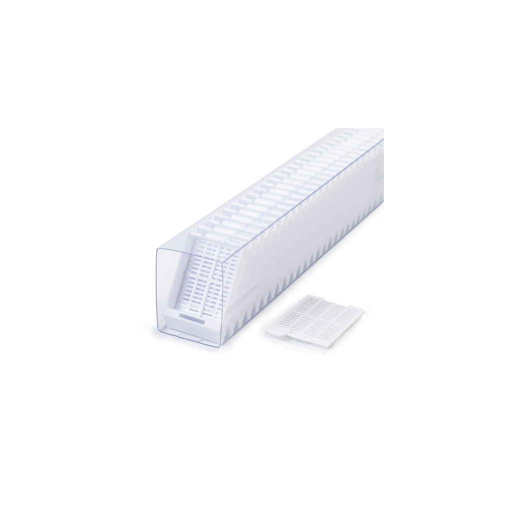 Swingsette Tissue Cassette, Quickload Sleeve, 45° Angle, Acetal, White, Bulk, 750/cs