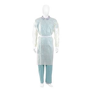Isolation Gown, SMS, with (2) Tape Tabs, Yellow, X-Large, 10/pk, 10 pk/cs