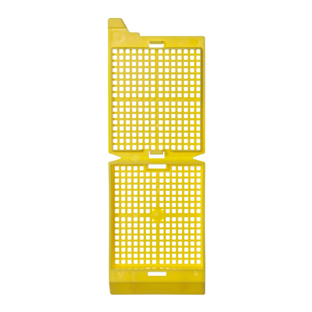 Unisette Biopsy Cassette, Quickload 45° Angle Stack (Taped), Biopsy, Yellow, Bulk, 1000/cs