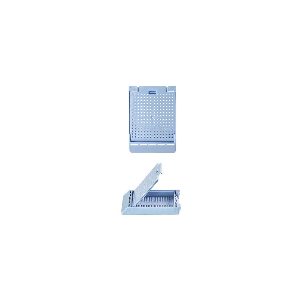Slimsette Biopsy Cassette, Quickload 45° Angle Stack (Taped), Acetal, Blue, Bulk