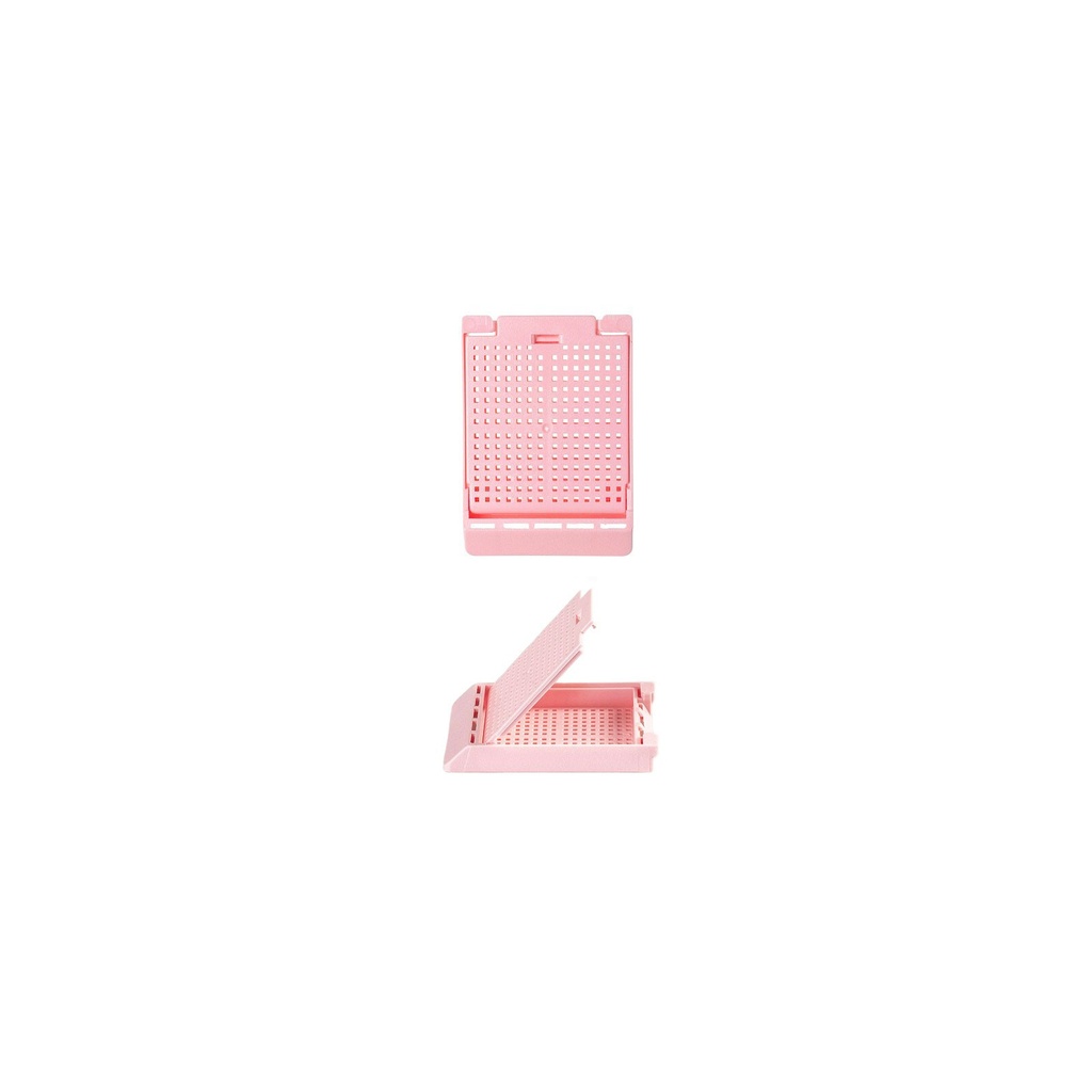 Slimsette Biopsy Cassette, Quickload 45° Angle Stack (Taped), Acetal, Pink, Bulk