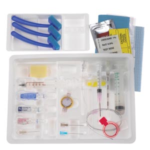 Continuous Epidural Tray, 17G x 3½" Tuohy Needle, 20G Soft Tip Catheter with Closed Tip, 5cc Luer Slip Glass LOR Syringe & Drugs, 10/cs