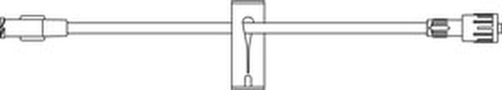 Standard Bore Extension Set, Proximal Luer Lock Connection, Distal SPIN-LOC® Connection, Slide Clamp, 1.9mL Priming Volume, 6"L, 100/cs