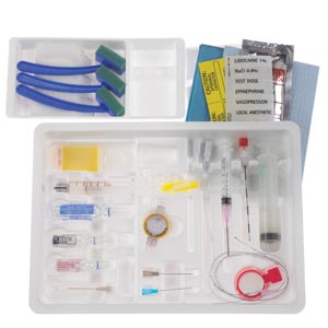 Continuous Full Epidural Tray, 18G x 3½" Hustead Needle, 20G Closed Tip Catheter, Clear Plastic Fenestrated Drape & Drugs, 10/cs
