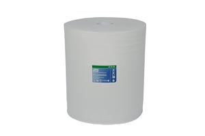 Industrial Cleaning Cloth, Heavy-Duty, Giant Roll, Premium, White, 1-Ply, Embossed, W1, 475ft, 16.9" x 15", 380 sht/rl, 1 rl/cs