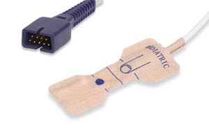 Disposable SpO2 Sensor Pediatric (10-50Kg), 24/bx, Covidien > Nellcor Compatible w/ OEM: 11996-000116, MX50066, MAX-P, 70124022