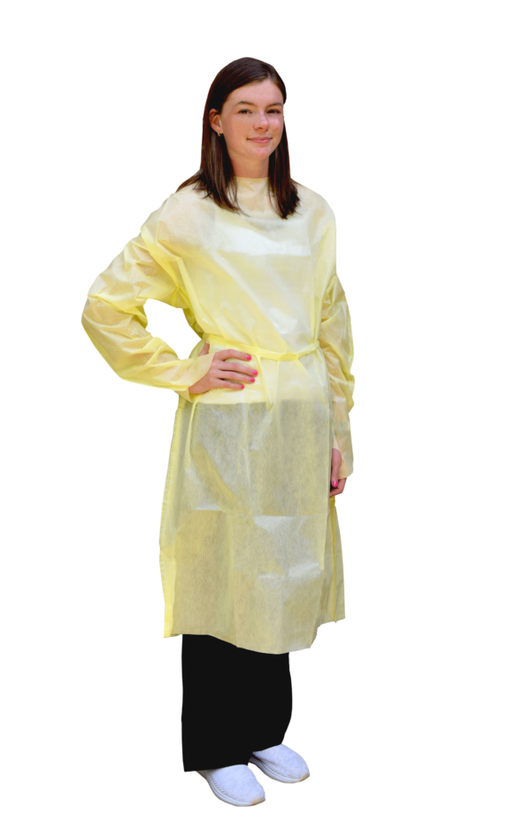 Isolation Gown, AAMI Level 2, 3X-Large, Yellow, 10/bg, 10 bg/cs