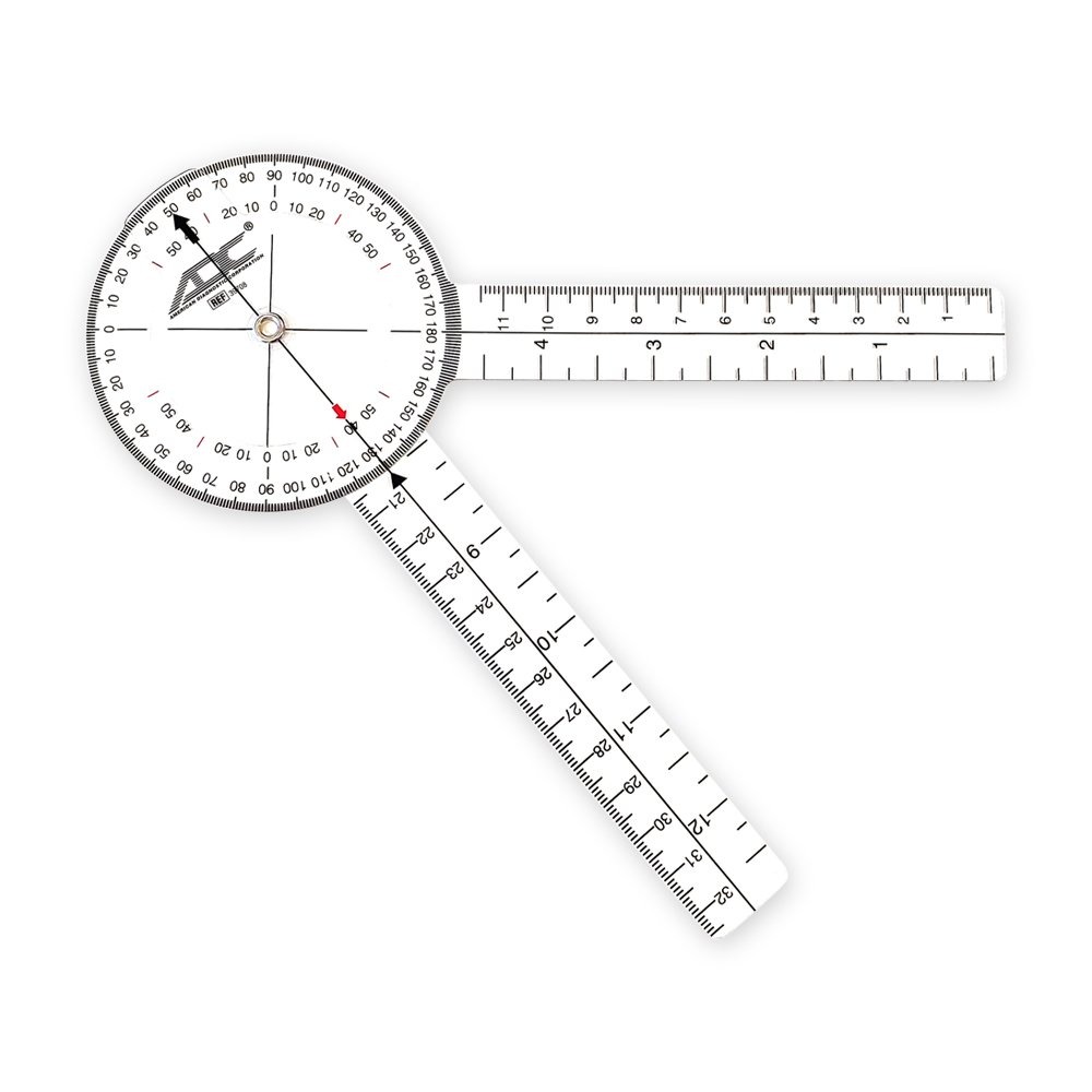 Multi-Use Goniometer, 8", 360-degree Head w/2 Calibrated Scales, LF