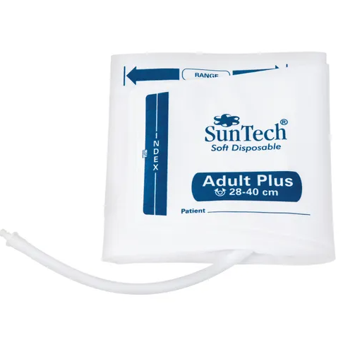 SunTech Disposable Blood Pressure Cuff, Adult Plus, 20/bx, 20 bx/cs