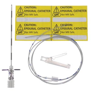 Winged Tuohy Needle, 17G x 3½", 19G Springwound Open Tip Catheter, Catheter Connector & Threading Assist Guide, 12/cs