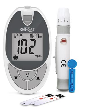 Glucose Monitoring Kit, for Self-Testing, Includes: (1) Meter, (1) Lancing Device, (10) Lancets, (10) Strips, IFU, 1 kt/bx