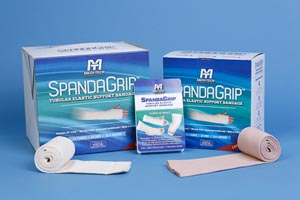 SpandaGrip Tubular Elastic Support Bandage, Latex-Free, (D) Natural, Large Arms, Med. Ankles, Small Knees, 3"x11yds, 1/bx