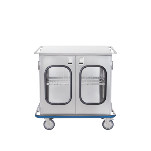 Blickman Industries Multipurpose Case Cart, Glass Doors