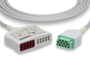 EKG Trunk Cable, 10 Leads, GE Healthcare > Marquette Compatible w/ OEM: 2017006-001, 416035-001, 416035-003, CB-5110006