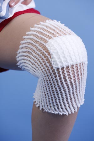 MT Spandage Tubular Retainer Net, Latex-Free, Pre-Cuts w/ Cut Outs, Large Arm/Small Leg/Knee, Size 5, Length 8in, 50/cs