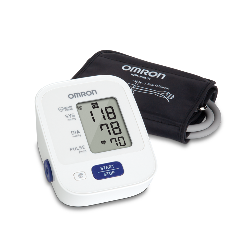 Upper Arm Blood Pressure Monitor: 2 Users, 14-Reading Memory, Soft Wide-Range Cuff, 10/cs (30 cs/plt) (old BP710N)