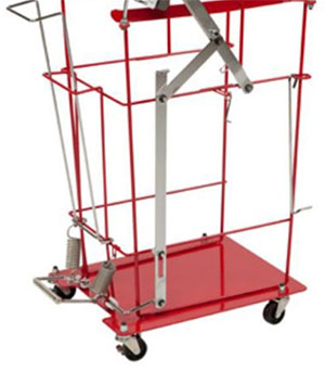 Foot Pedal Cart For 12 & 18 Gal Hinged Lid Large Volume & Chemotherapy Containers, 31"H x 22¾"D x 15¼"W, 1/cs