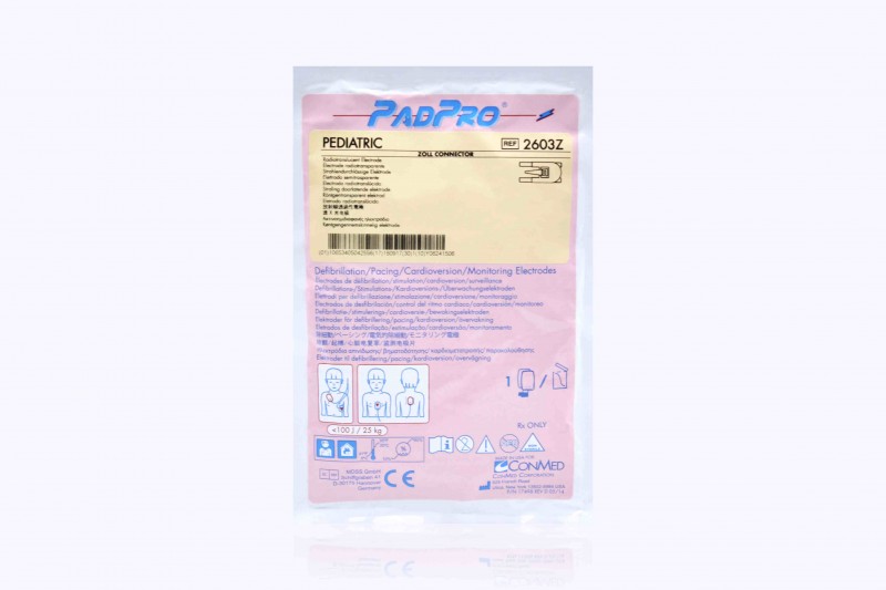 Conmed PadPro Pediatric Radiotranslucent Multifunction Electrode with Zoll Connector, 10/Case