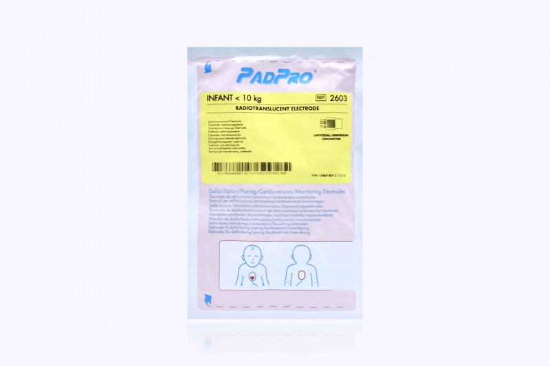 Conmed PadPro Pediatric Radiotranslucent Multifunction Electrode with Universal/Anderson Connector, 10/Case