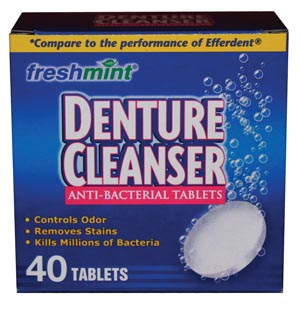 Denture Cleanser Tablets, Blue, Compared to the Performance of Efferdent®, 40/bx, 24 bx/cs (75 cs/plt)