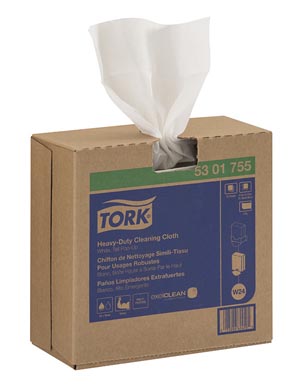 Cleaning Cloth, Heavy-Duty, Pop-Up Box, White, 1-Ply, Embossed, W24, 16.1" x 8.5", 80 sht/bx, 5 bx/cs