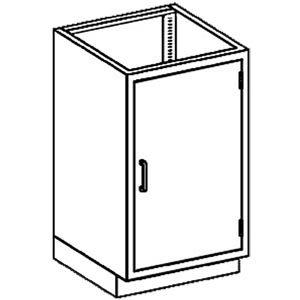 Base Cabinet 24 1/8"W x 35 3/4"H x 22"D, (1) Stainless Steel Adjustable Shelf, (1) Right Hinge Door