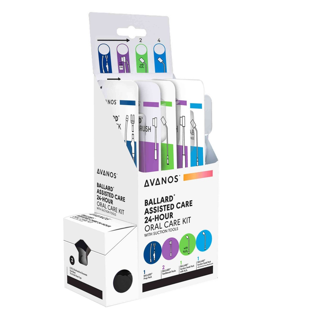 Avanos Ballard 24 Hour Assisted Oral Care Kit with CHG, 20/Case
