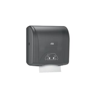 Hand Towel Roll Dispenser, Mechanical, Mini, Universal, Black, H86, Plastic, 12.5" x 11.8" x 7.5"