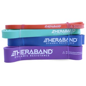 High Resistance Band Set, Includes: (1) Light, (1) Medium, (1) Heavy and (1) X-Heavy, 12 sets/cs