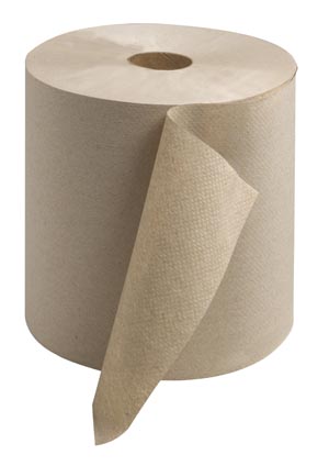 Hand Towel Roll, Universal, Natural, 1-Ply, Embossed, H21, 1000ft, 7.9" x 7.8" x 1.9", 6 rl/cs