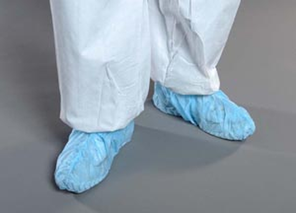 Critical Cover® Shoe Covers, Serged Seams, Adhesive Strip on Bottom, Blue, Universal, 300/cs