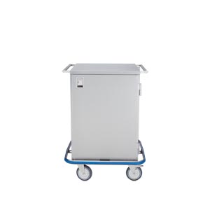 Mini Case Cart 29 5/8"W x 40 1/2"H x 29"D, (1) Stainless Steel Wire Pullout Shelf, (1) Door