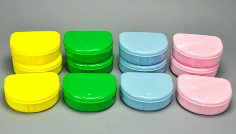 Retainer Boxes, 1" Deep, Assorted Colors (Neon Pink, Neon Green, Light Blue, Yellow), 12/pk