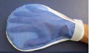 Adult Mitts, Soft Hand Guard Mitt, Blue Mesh Back & Front, No Finger Separators, Latex-Free, One Size