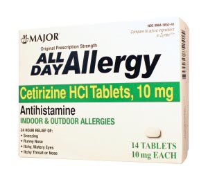 All Day Allergy, 24 Hour, 14s, Compare to Zyrtec®, NDC# 00904-6717-41, 24/cs