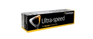 Ultra-Speed Intraoral film, DF-55, Size 1, 2-film Paper Packets. 100/bx