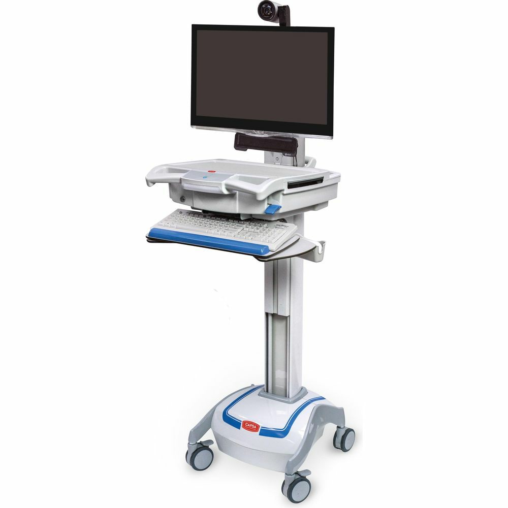 Capsa M38e Mobile Telepresence Cart with Li-Ion Battery for LCD Display