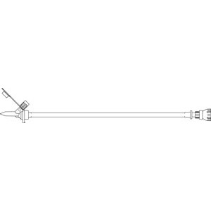 Standard Spike Dispensing Pin, 24" Extension Line & SAFSITE® Valve For Aspiration of Medication From Inverted Multi-Dose Vials, Luer Slip Connector, Utilizes a Bacterial Retentive Air-Venting Filter, Latex Free (LF), 50/cs