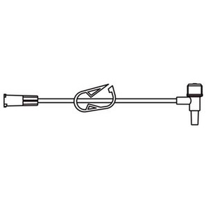 Small Bore T-Port Extension Set, Proximal Luer Lock Connection, Distal T-Fitting Luer Slip Connection, Latex Free (LF) Intermittent Injection Port, On/ Off Clamp, 0.19 mL Priming Volume, 6"L, DEHP Free, 100/cs (Rx)